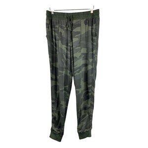 Splendid Camo Print Jogger Pants M Rayon Womens Green Made In Bangladesh
